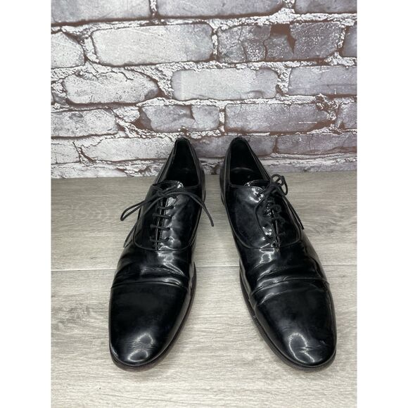 Rolando Sturlini Black Patent Leather Derby Tuxedo Dress Shoes Men’s 45EU/12M US main image 12